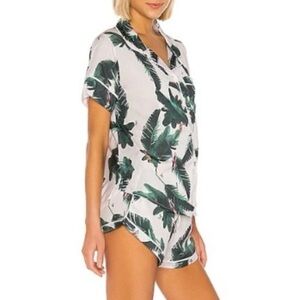 Revolve Plush Tropical pink PJ Set, Size Medium